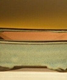 Blue/Green Ceramic Bonsai Pot - Rectangle 6.125 x 5.0 x 2.125