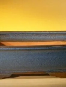 Blue Ceramic Bonsai Pot - Rectangle 10 x 8 x 3.125