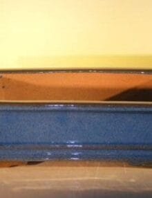 Blue Ceramic Bonsai Pot #1 - Rectangle 14.0 x 11.5 x 4.0
