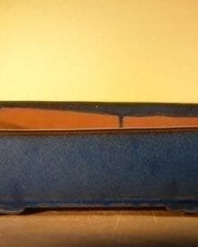Blue Ceramic Bonsai Pot #2 - Rectangle 16.0 x 12.5 x 4.0