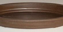 Brown Humidity/Drip Bonsai Tray/Bonsai Pot - Oval 17.0 x 12.0 x 2.0 OD 15.75 x 10.50 x 1.5 ID