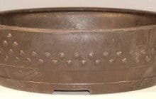 Brown Mica Bonsai Pot - Round 11.0 x 3.25 OD 10.0 x 2.5 ID