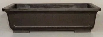 Brown Mica Bonsai Pot - Rectangle 12.25 x 8.75 x 4.0 OD 11.0 x 7.5 x 3.25 ID