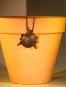 Cast Iron Hanging Garden Pot Decoration - Lady Bug 2.0 Wide x 2.0 High