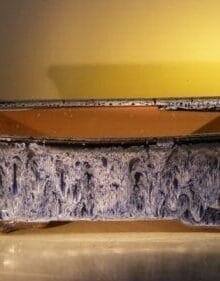 Marble Blue Ceramic Bonsai Pot - Rectangle 10 x 8 x 3