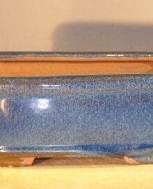 Light Blue Ceramic Bonsai Pot - Rectangle 8 x 6 x 2.5