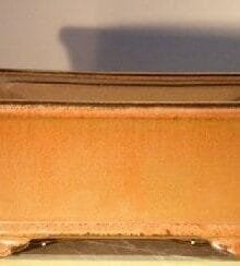 Aztec Orange Ceramic Bonsai Pot #2 - Rectangle Professional Series 10 x 8 x 4