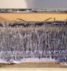 Marble Blue Ceramic Bonsai Pot - Rectangle Professional Series 10 x 8 x 4