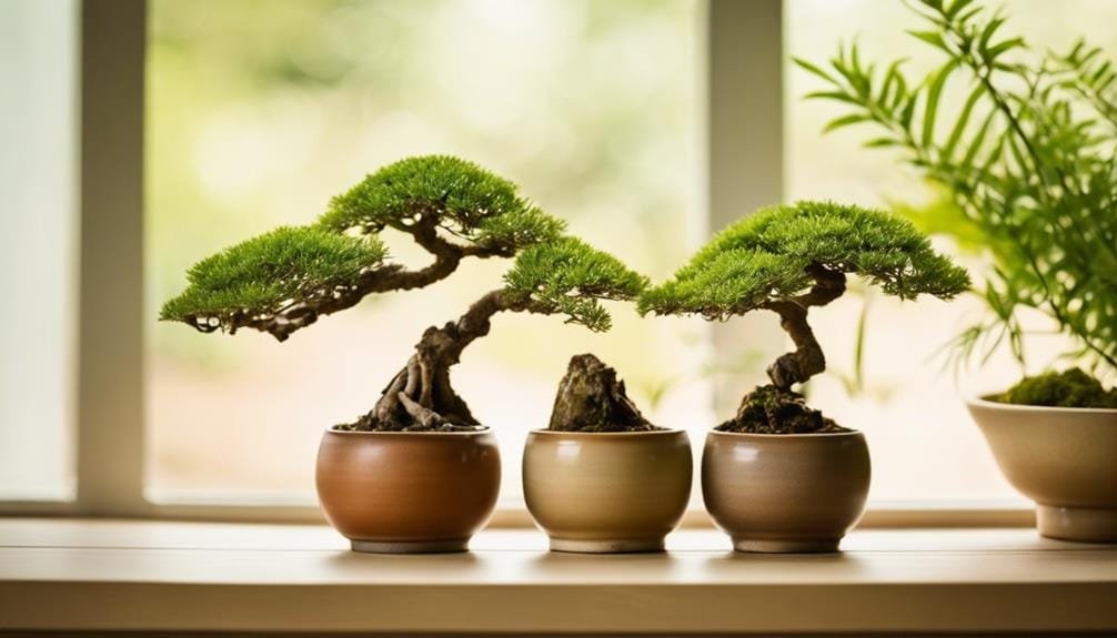 artistic miniature tree containers