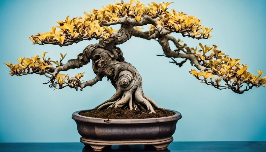 bonsai trees show stress