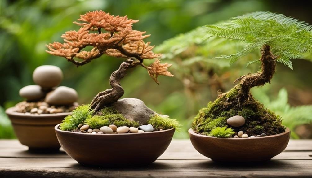 creative miniature tree displays