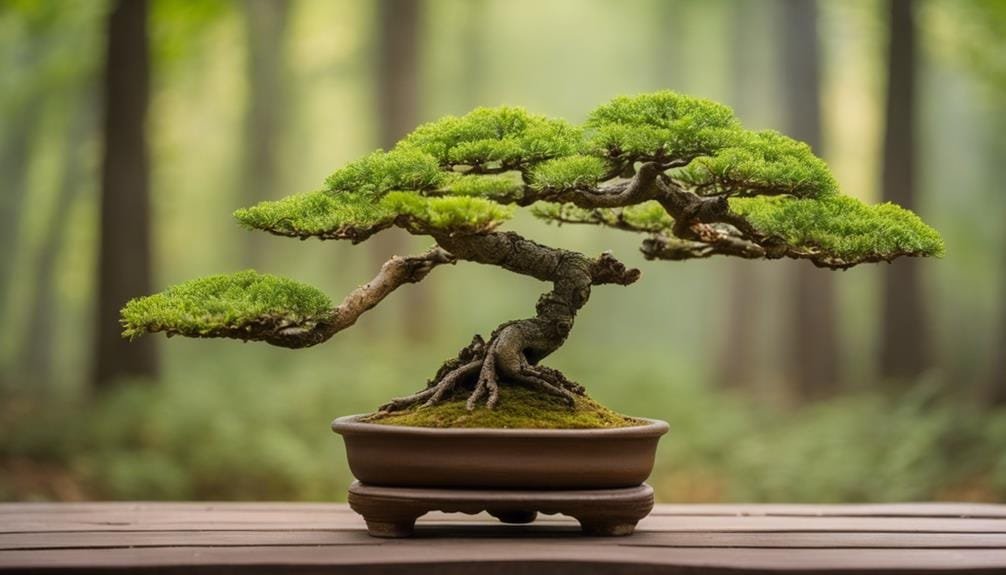 miniature trees in containers