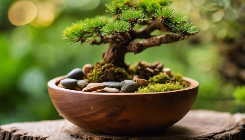 mixing soil for bonsai