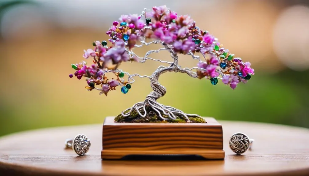 artistic miniature tree adornments