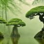 bonsai trees with flow