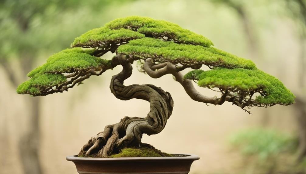 curving bonsai tree trunks